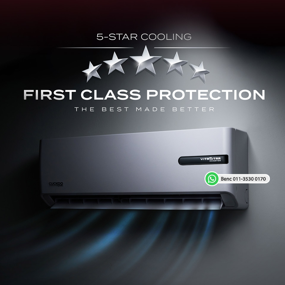 CUCKOO VITA 5Star energy saving aircond for daily home comfort